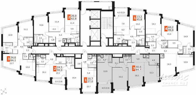 3-к квартира, 84.7 м², этаж 27/29 Москва - изображение 4