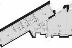 3-к квартира, 98 м², этаж 24/47