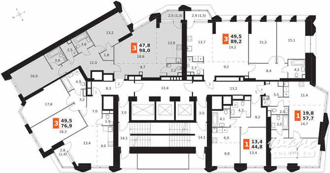 3-к квартира, 98 м², этаж 24/47 Москва - изображение 4