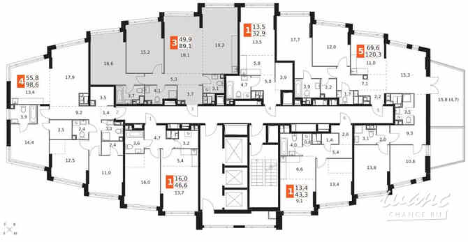 3-к квартира, 89.1 м², этаж 28/29 Москва - изображение 4
