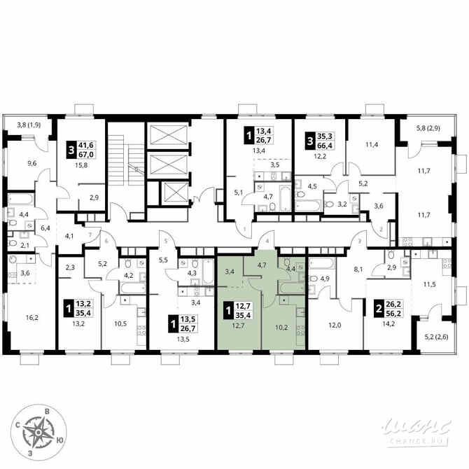 1-к квартира, 35.4 м², этаж 23/23 Москва - изображение 4