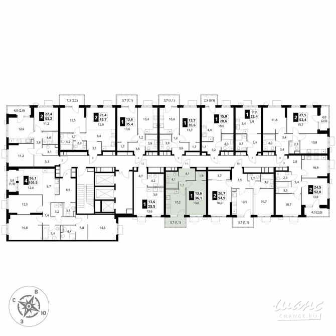 1-к квартира, 36.1 м², этаж 12/25 Москва - изображение 4