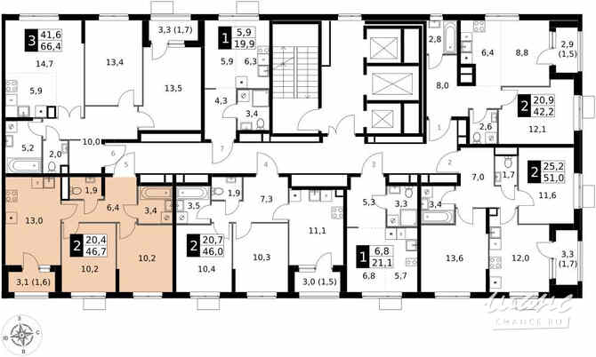 2-к квартира, 46.7 м², этаж 15/25 Москва - изображение 4