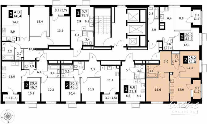 2-к квартира, 51 м², этаж 16/25 Москва - изображение 4