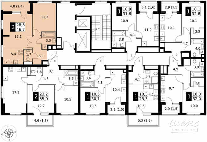 2-к квартира, 46.7 м², этаж 2/25 Москва - изображение 4