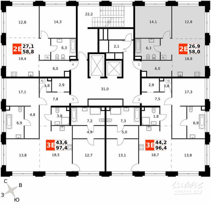 2-к квартира, 58 м², этаж 2/9 Москва - изображение 4