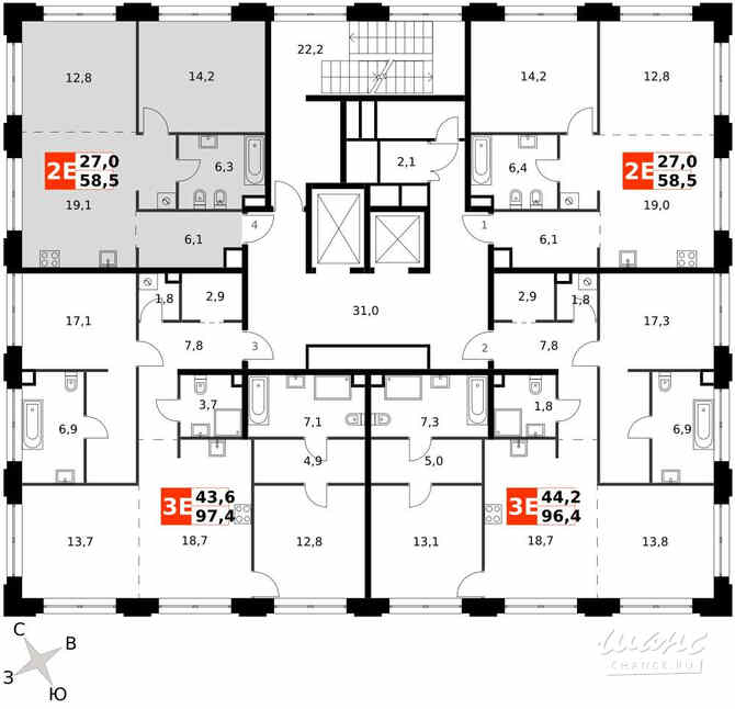 2-к квартира, 58.5 м², этаж 5/9 Москва - изображение 4