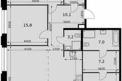 4-к квартира, 135.8 м², этаж 3/8