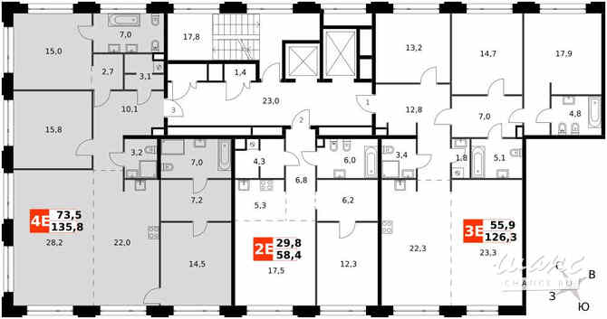 4-к квартира, 135.8 м², этаж 3/8 Москва - изображение 4