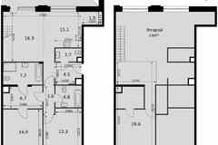 3-к квартира, 123.4 м², этаж 8/8