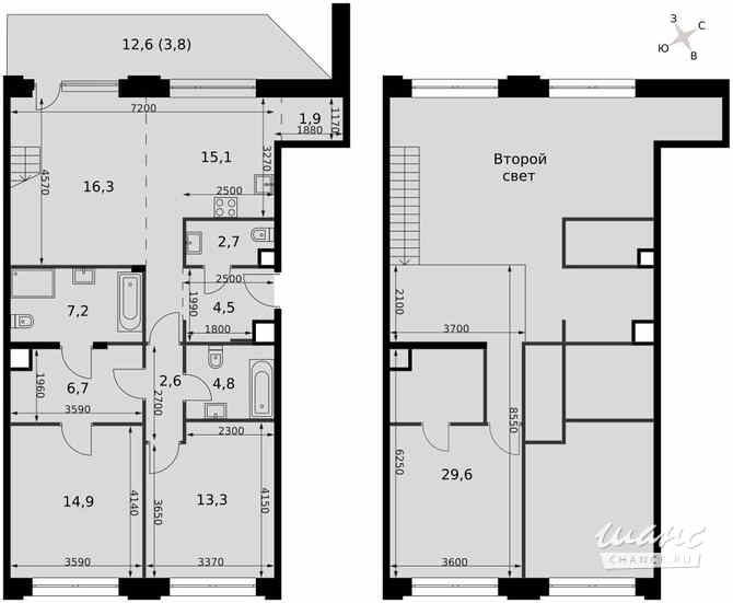 3-к квартира, 123.4 м², этаж 8/8 Москва - изображение 1