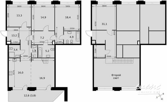 4-к квартира, 150.1 м², этаж 8/8 Москва - изображение 1