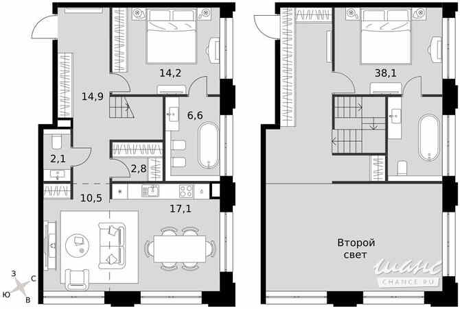 2-к квартира, 106.3 м², этаж 8/8 Москва - изображение 2