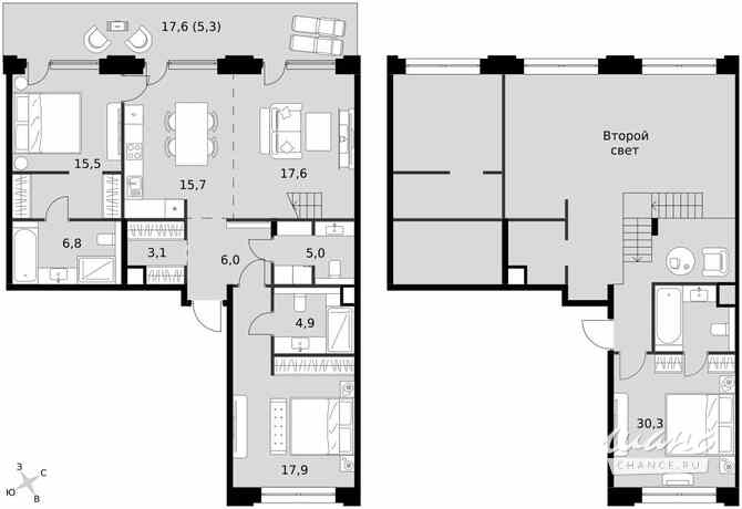 3-к квартира, 128.1 м², этаж 8/8 Москва - изображение 2