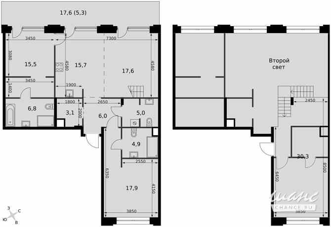3-к квартира, 128.1 м², этаж 8/8 Москва - изображение 1