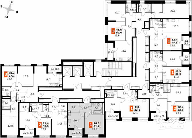1-к квартира, 41.7 м², этаж 28/42 Москва - изображение 4