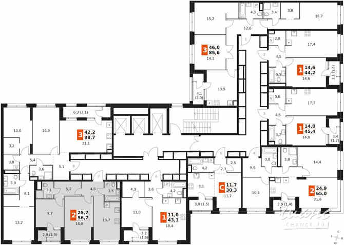 2-к квартира, 56.7 м², этаж 18/44 Москва - изображение 4