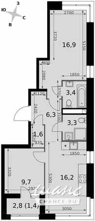 3-к квартира, 58.8 м², этаж 22/42 Москва - изображение 1