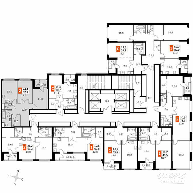 2-к квартира, 60.9 м², этаж 19/43 Москва - изображение 4