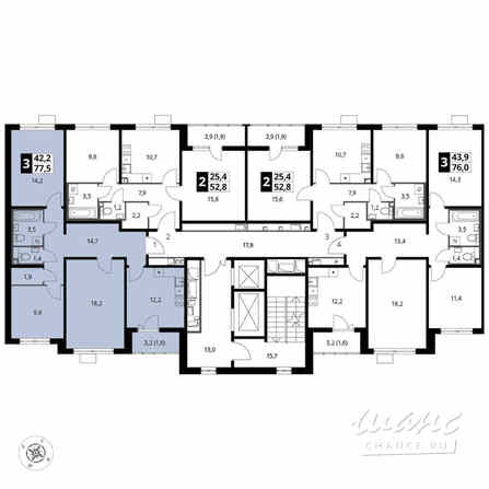 3-к квартира, 77.7 м², этаж 9/22 Москва - изображение 4