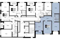3-к квартира, 76.1 м², этаж 20/22