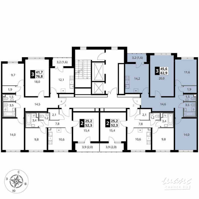 3-к квартира, 82.8 м², этаж 3/22 Москва - изображение 1