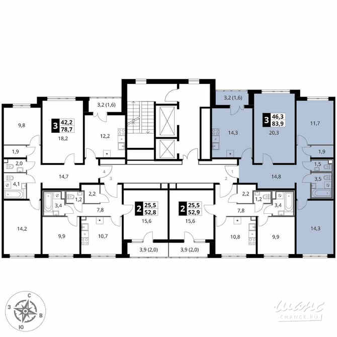 3-к квартира, 83.7 м², этаж 15/22 Москва - изображение 1
