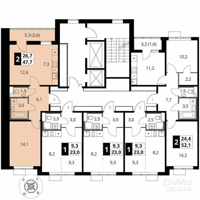 2-к квартира, 47.7 м², этаж 13/17 Химки - изображение 4