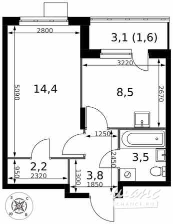 1-к квартира, 34 м², этаж 16/24 Москва - изображение 1