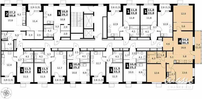 4-к квартира, 86.9 м², этаж 16/18 Коммунарка - изображение 4