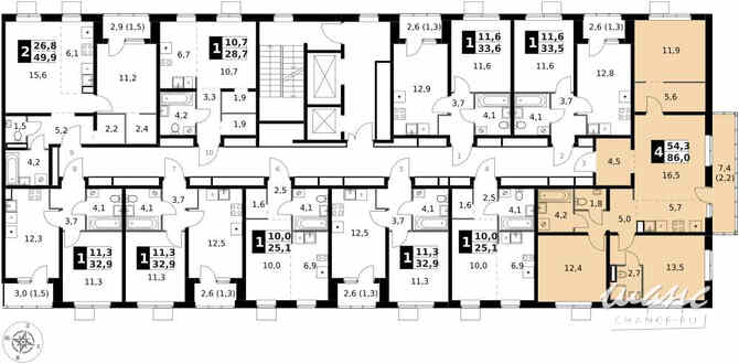 4-к квартира, 86 м², этаж 3/18 Коммунарка - изображение 4