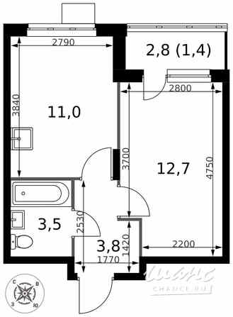 1-к квартира, 32.4 м², этаж 16/24 Москва - изображение 1