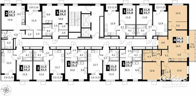 4-к квартира, 86.8 м², этаж 14/18 Коммунарка - изображение 4