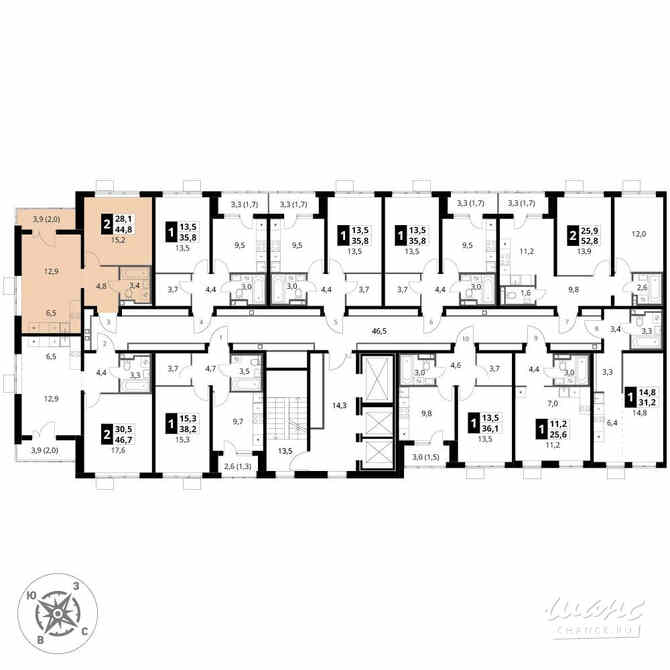 2-к квартира, 44.8 м², этаж 9/24 Москва - изображение 4