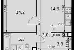 1-к квартира, 40.7 м², этаж 13/27