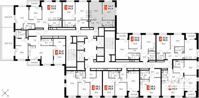 1-к квартира, 41.4 м², этаж 20/27 Москва - изображение 4