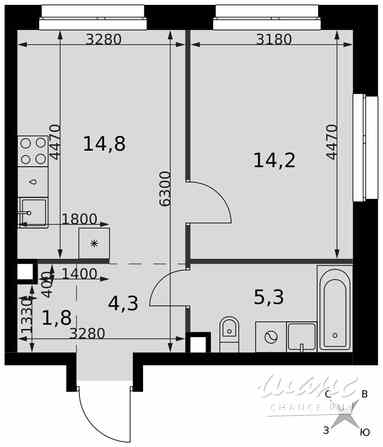 1-к квартира, 40.4 м², этаж 15/27 Москва - изображение 1