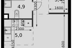 1-к квартира, 34.3 м², этаж 11/27