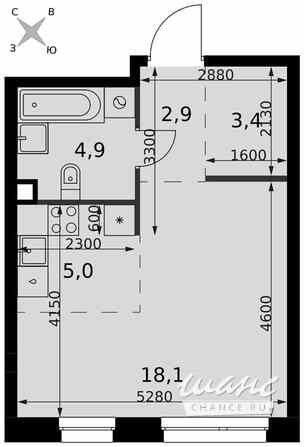 1-к квартира, 34.3 м², этаж 11/27 Москва - изображение 1