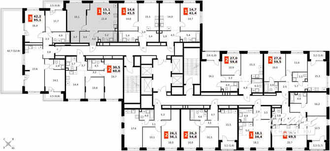 2-к квартира, 51.4 м², этаж 19/27 Москва - изображение 4