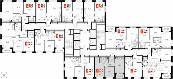 3-к квартира, 54.8 м², этаж 2/27 Москва - изображение 4