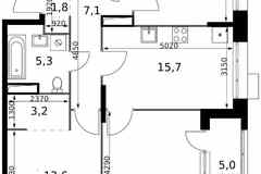 3-к квартира, 84.5 м², этаж 7/25