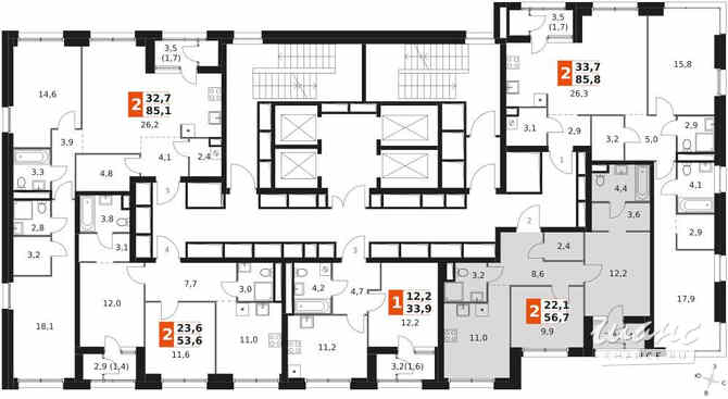2-к квартира, 56.7 м², этаж 44/44 Москва - изображение 4