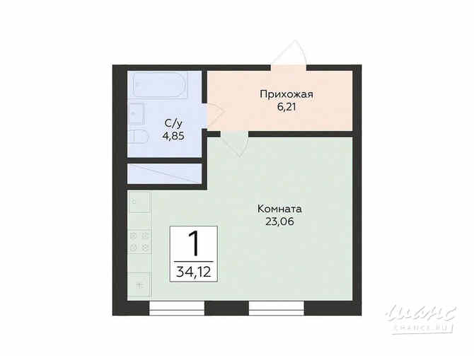 1-к квартира, 36.13 м², этаж 1/13 Самара - изображение 3