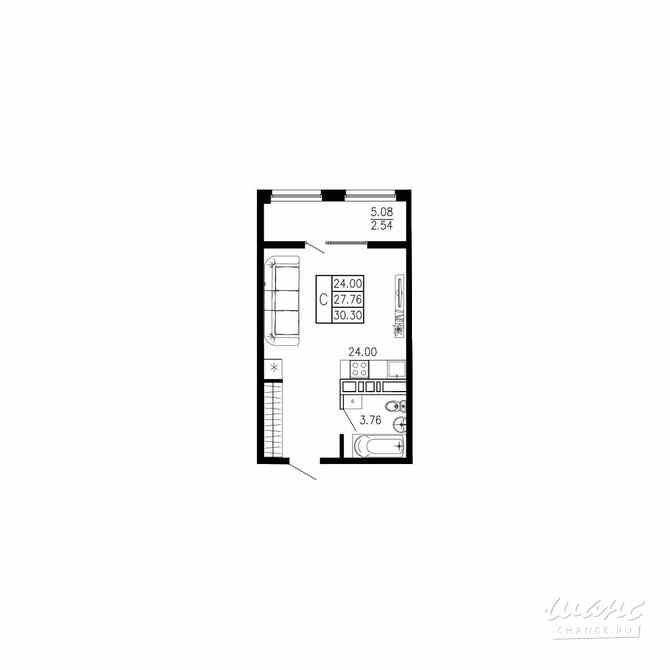 1-к квартира, 30.3 м², этаж 8/9 Крым - изображение 3