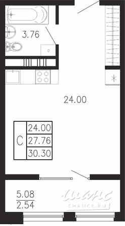1-к квартира, 30.3 м², этаж 2/9 Крым - изображение 2
