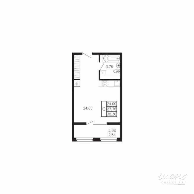 1-к квартира, 30.3 м², этаж 2/9 Крым - изображение 3