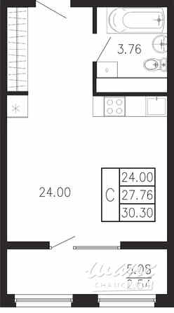 1-к квартира, 30.3 м², этаж 4/9 Крым - изображение 2