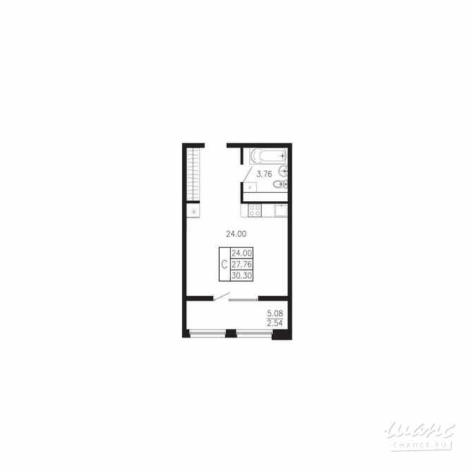 1-к квартира, 30.3 м², этаж 4/9 Крым - изображение 3