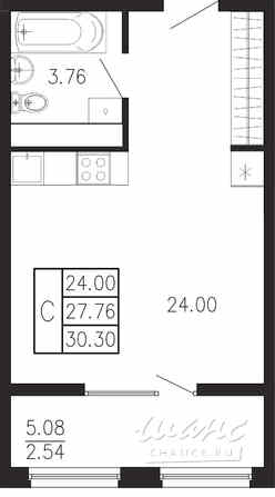 1-к квартира, 30.3 м², этаж 4/9 Крым - изображение 2